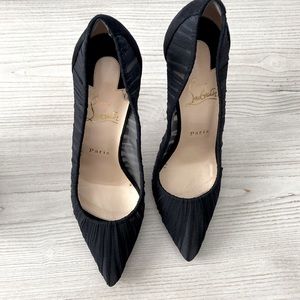 Christian Louboutin Follie Draperia Black Pumps